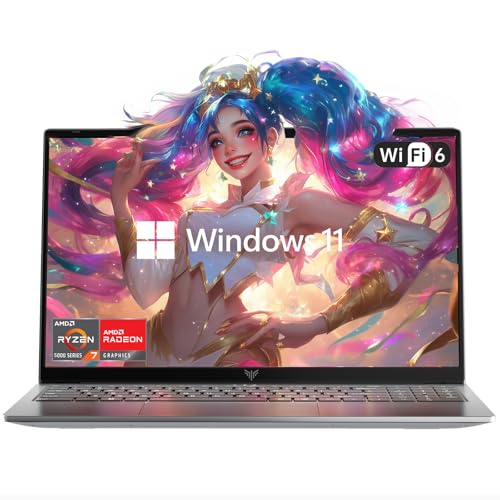 MALLRACE AMD Laptop,15.6'' FHD Display Laptop with AMD Ryzen 7 5000 Series(8C/16T,Up to 4.3Hz), 16GB DDR4x2 512GB SSD Notebook Computer with Numeric Keyboard, WIFI6
