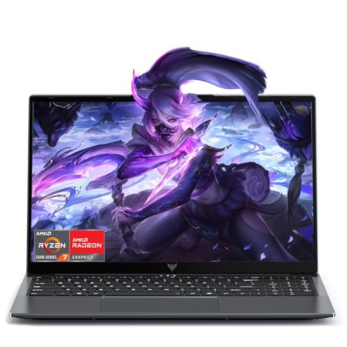 Laptop with AMD Ryzen7 7730U, 8-core Processor (Up to 4.5GHZ,Beat Intel i7-1355U) with AMD Radeon Graphics,16GB DDR4 RAM 512GB SSD,WiFi 6,Type-C,Micro SD,15.6 inch IPS Display Laptop Computer