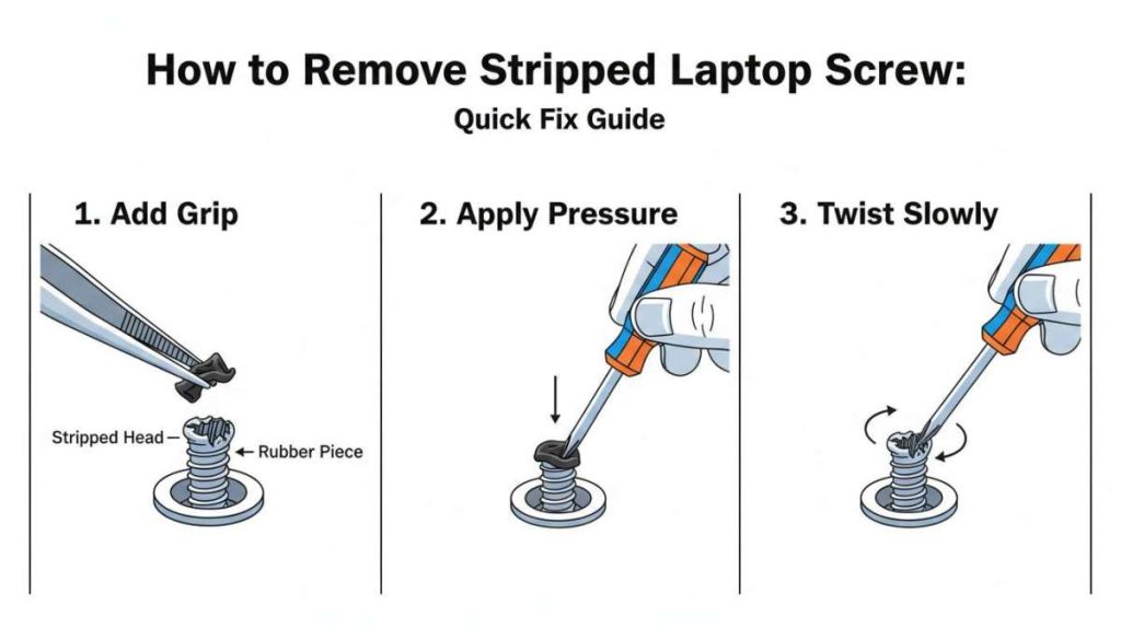 How to Remove Stripped Laptop Screw