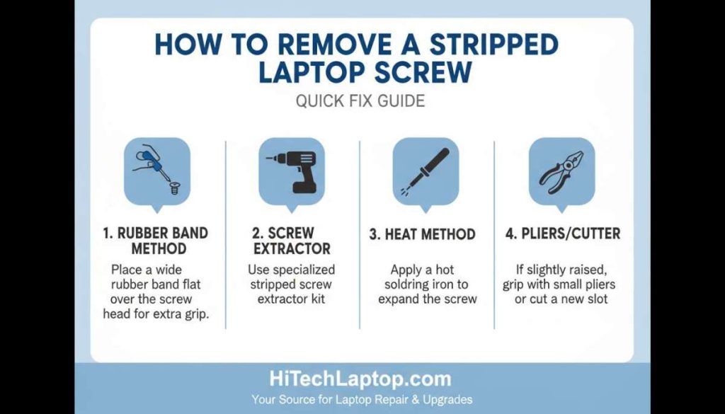 How to Remove Stripped Laptop Screw